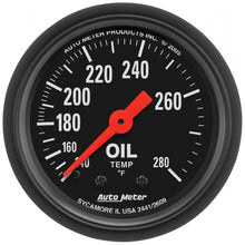 Load image into Gallery viewer, AutoMeter 2609 GAUGE, OIL TEMP, 2 1/16", 140-280?F, MECHANICAL, Z-SERIES
