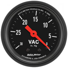 Load image into Gallery viewer, AutoMeter 2610 GAUGE, VACUUM, 2 1/16", 30INHG, MECHANICAL, Z-SERIES