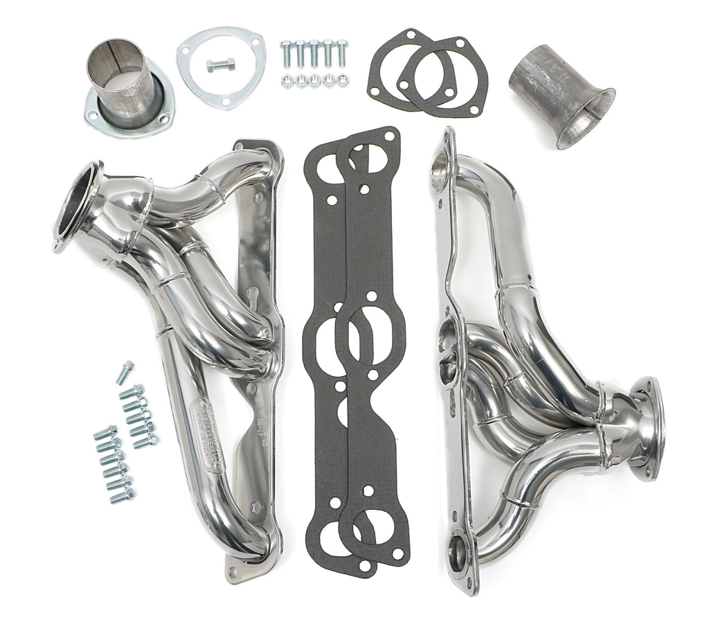 Hedman Hedders 26164 Silver Short-Tube Headers For 1970-79 Pontiac Firebird with Pontiac V8 for Select Pontiac Firebird