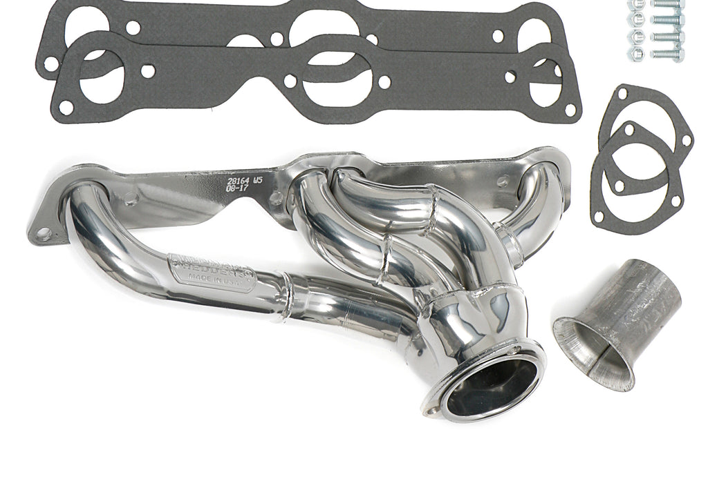 Hedman Hedders 26164 Silver Short-Tube Headers For 1970-79 Pontiac Firebird with Pontiac V8 for Select Pontiac Firebird