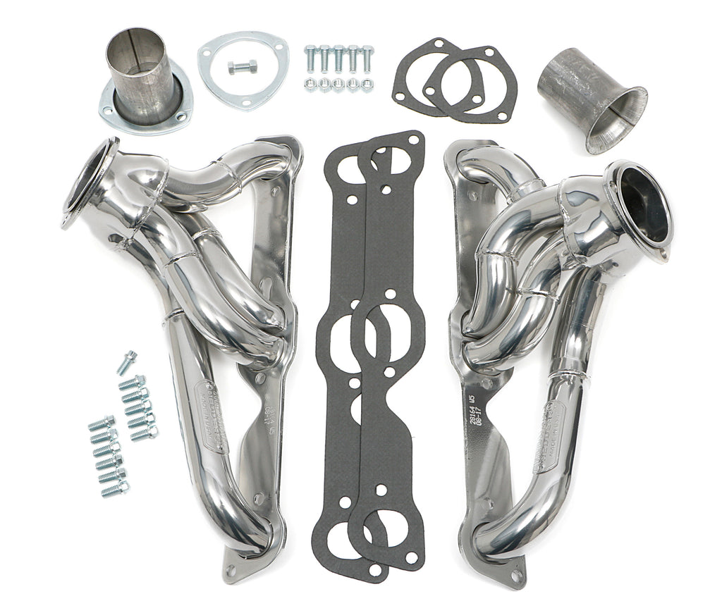 Hedman Hedders 26164 Silver Short-Tube Headers For 1970-79 Pontiac Firebird with Pontiac V8 for Select Pontiac Firebird