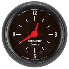 Load image into Gallery viewer, AutoMeter 2632 GAUGE, CLOCK, 2 1/16", 12HR, ANALOG, Z-SERIES