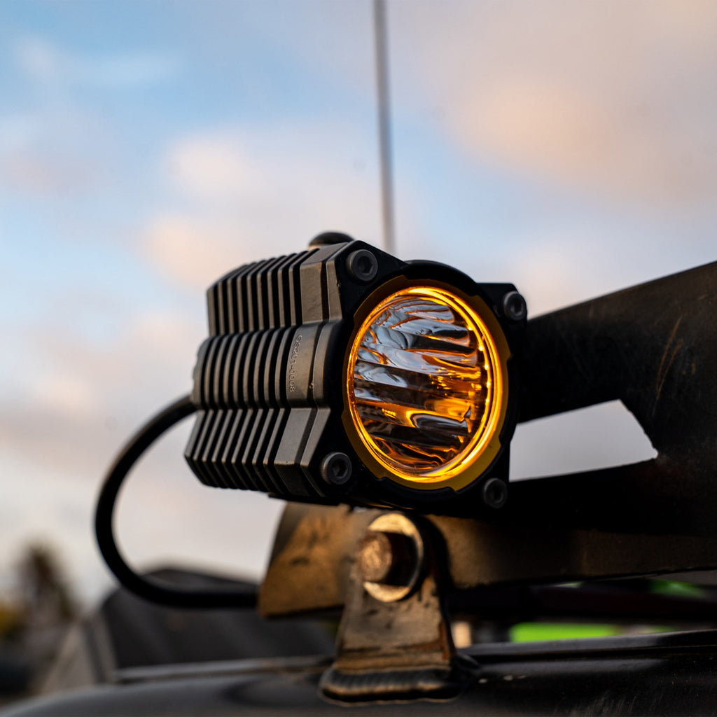 KC HiLiTES 265 KC FLEX ERA 1 LED 2-Light Master Kit with Wiring Harness and Spread Beam Pattern