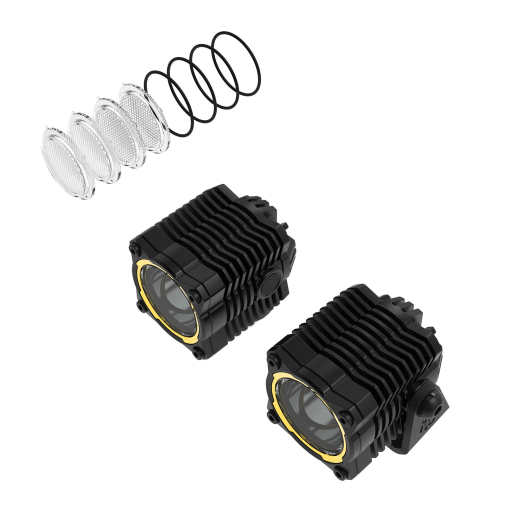 KC HiLiTES 265 KC FLEX ERA 1 LED 2-Light Master Kit with Wiring Harness and Spread Beam Pattern