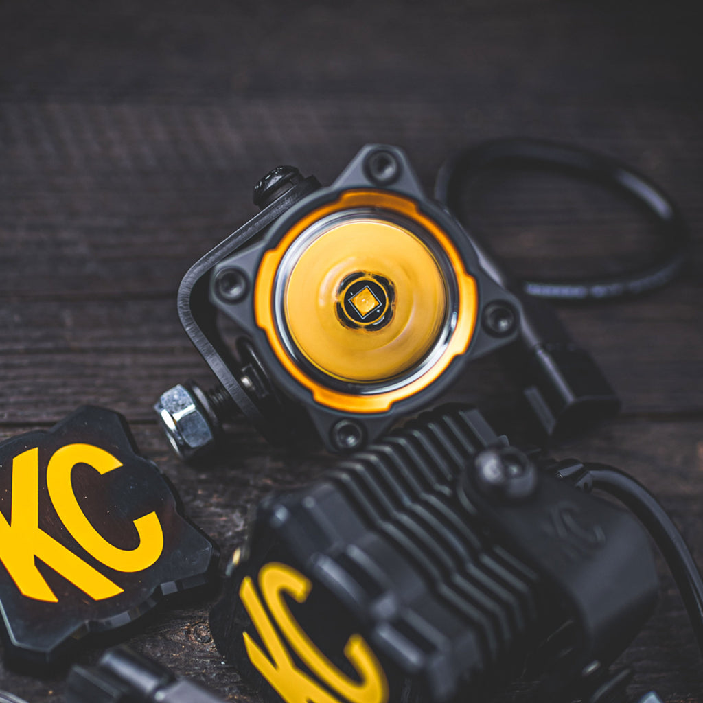 KC HiLiTES 265 KC FLEX ERA 1 LED 2-Light Master Kit with Wiring Harness and Spread Beam Pattern