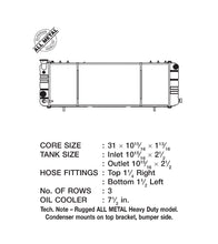 Load image into Gallery viewer, CSF Cooling - Racing &amp; High Performance Division 2671 91-01 Cherokee (XJ) 2.5 &amp; 4.0L LHD w/ filler neck (3-Row Copper Core) Radiator for Select Jeep Cherokee