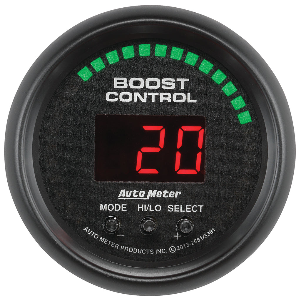 AutoMeter 2681 GAUGE, BOOST CONTROLLER, 2 1/16", 30INHG-30PSI, INCL. SOLENOID, DIGITAL, Z / ES