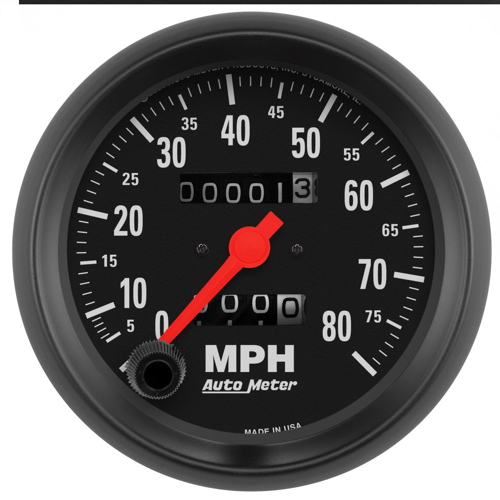 AutoMeter 2690 GAUGE, SPEEDOMETER, 3 3/8", 80MPH, MECHANICAL, Z-SERIES