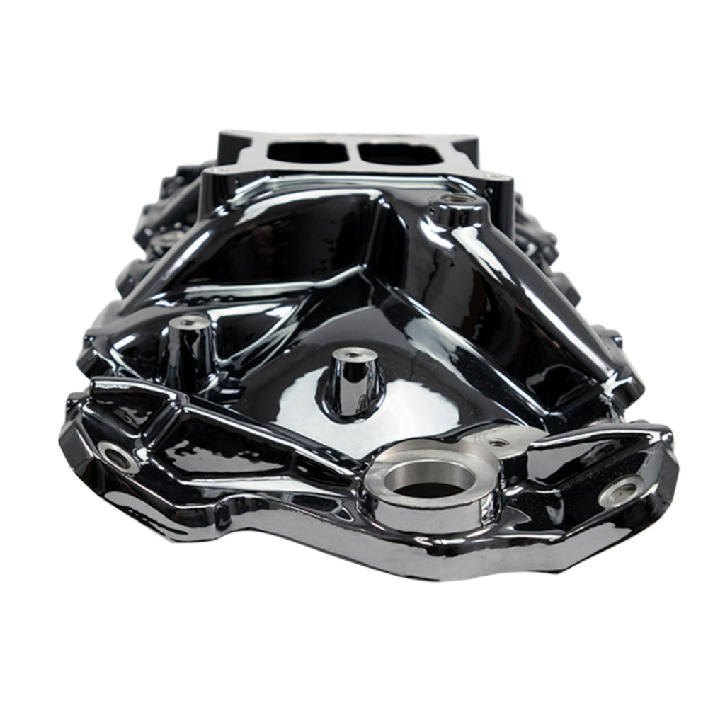Edelbrock 2701-BP Performer EPS Intake Manifold for 1955-86 Small-Block Chevy, Black Plasma Finish