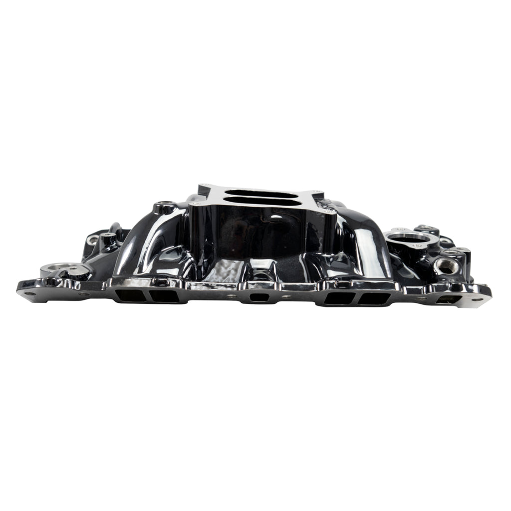 Edelbrock 2701-BP Performer EPS Intake Manifold for 1955-86 Small-Block Chevy, Black Plasma Finish