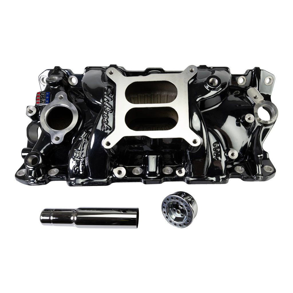 Edelbrock 2703-BP Performer EPS Intake Manifold w/Oil Fill Tube