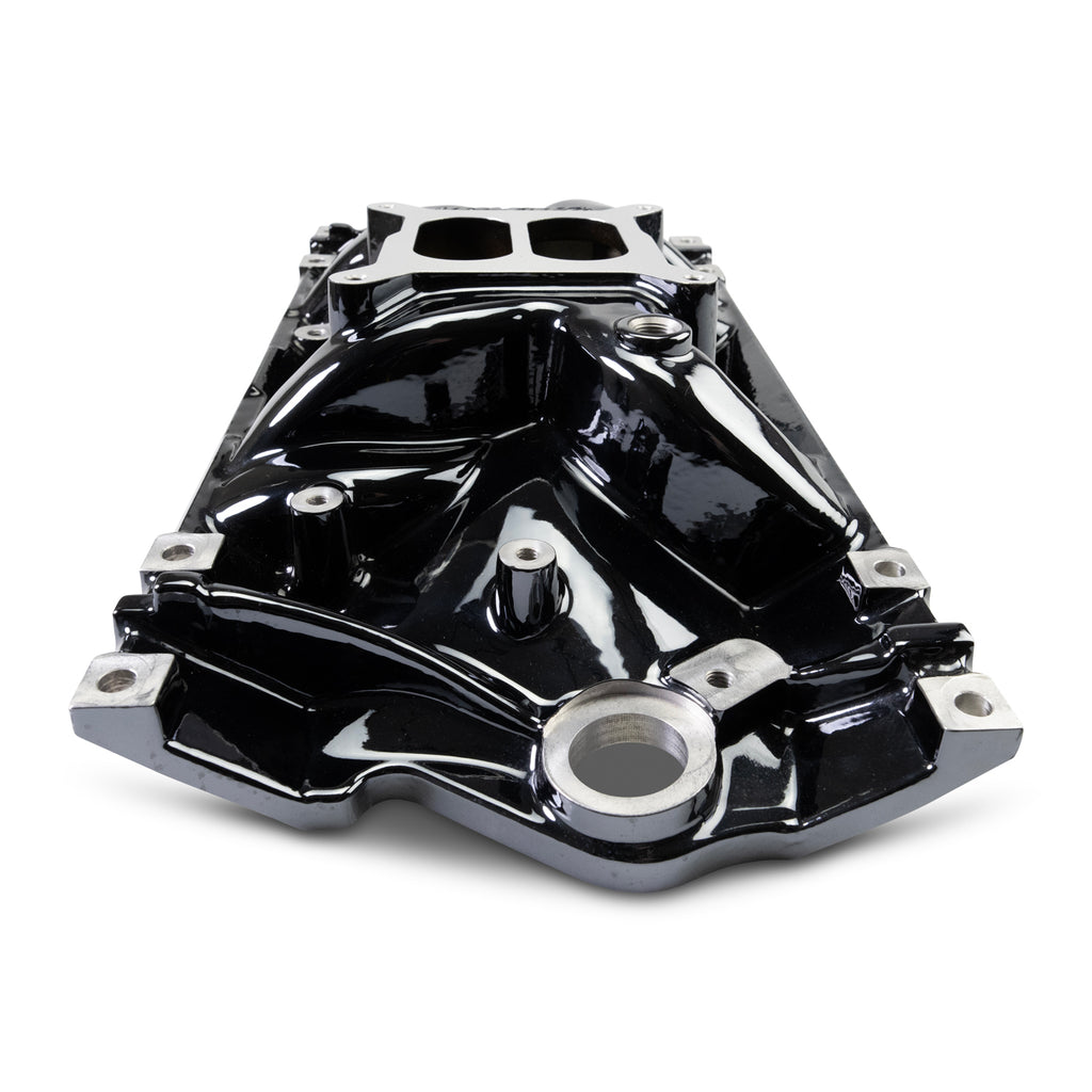 Edelbrock 2716-BP Edelbrock Perf EPS Manifold for Small-Block Chevy Vortec, Black Plasma Finish