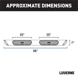 Luverne 277088-401535 LUVERNE 277088-401535 Regal 7 Black Stainless Steel 88-Inch Truck Side Steps; Se for Select Ford F-150 Lightning