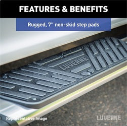 Luverne 277088-401535 LUVERNE 277088-401535 Regal 7 Black Stainless Steel 88-Inch Truck Side Steps; Se for Select Ford F-150 Lightning