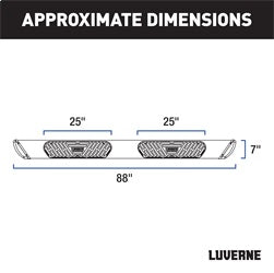 Luverne 277088-401734 LUVERNE 277088-401734 Regal 7 Black Stainless 88-Inch Truck Side Steps; Select F for Select Ford F-250 Super Duty, Ford F-350 Super Duty, Ford F-450 Super Duty, Ford F-550 Super Duty
