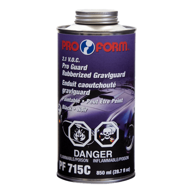 Pro Form Body Supplies PF 715C Pro Guard Rubberized Gravlguard, Black - 850mL