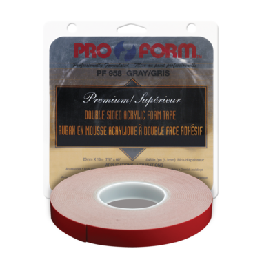 Pro Form Body Supplies PF 963 Premium Double Sided Acrylic Foam Tape, 6mm x 18m x 1.1mm