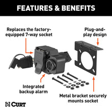 Load image into Gallery viewer, CURT 57100 Dual-Output 7/4-Way Connector with Backup Alarm (Plugs into Dodge 8-Prong) - Truck Part Superstore
