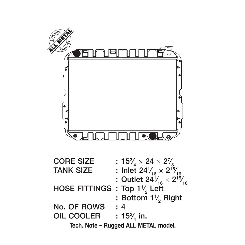 ~(28-Lbs.-29X23x8)~-81-87-4.2L-Auto-Trans-Toyota-Landcruiser-And-Also-1988-4.0L-A.T-(4-Row-Copper-Core)