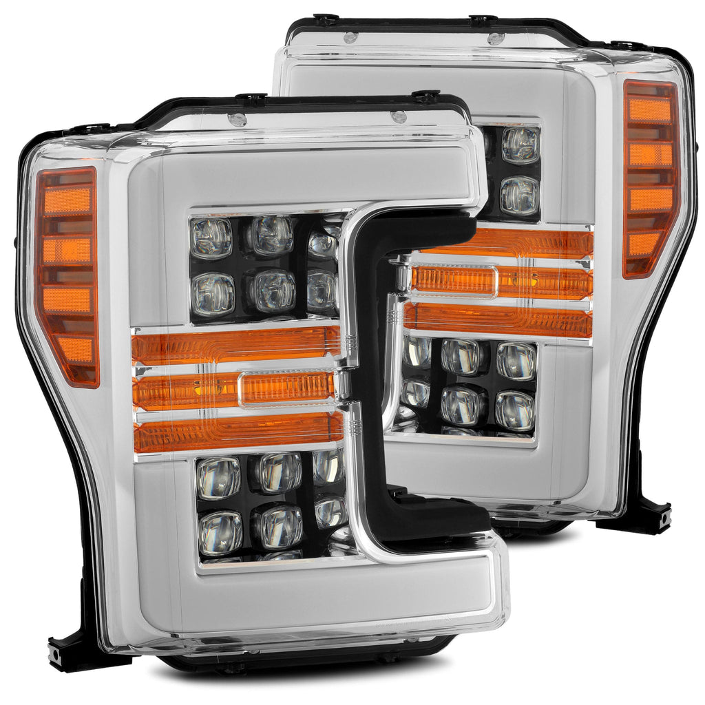 ~(28-Lbs.-22X22x19)~-Led-Projector-Headlights-Plank-Style-Design-Chrome-W-Activation-Sequential-Signal-Ford-F-250-2017-2019