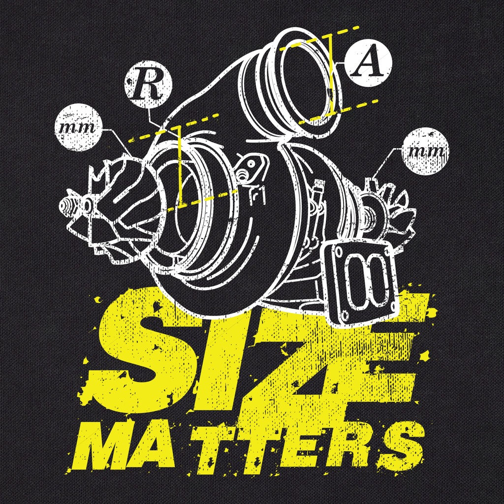 BD Diesel 2802012 BD "SIZE MATTERS" TURBO GRAPHIC T-SHIRT BLACK