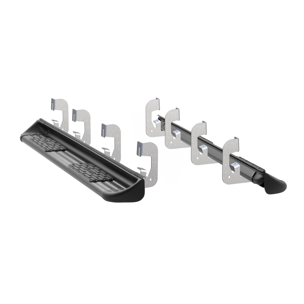 Luverne 280743-581443 Side Entry Steps-Black-Rocker Mount - Truck Part Superstore