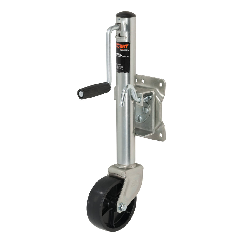 CURT 28112 Marine Jack with 6" Wheel (1,200 lbs, 10" Travel)