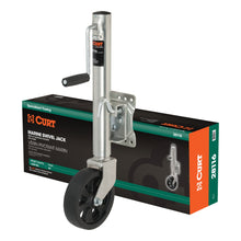 Load image into Gallery viewer, CURT 28116 Marine Jack with 8" Wheel (1,500 lbs, 10" Travel, Packaged)