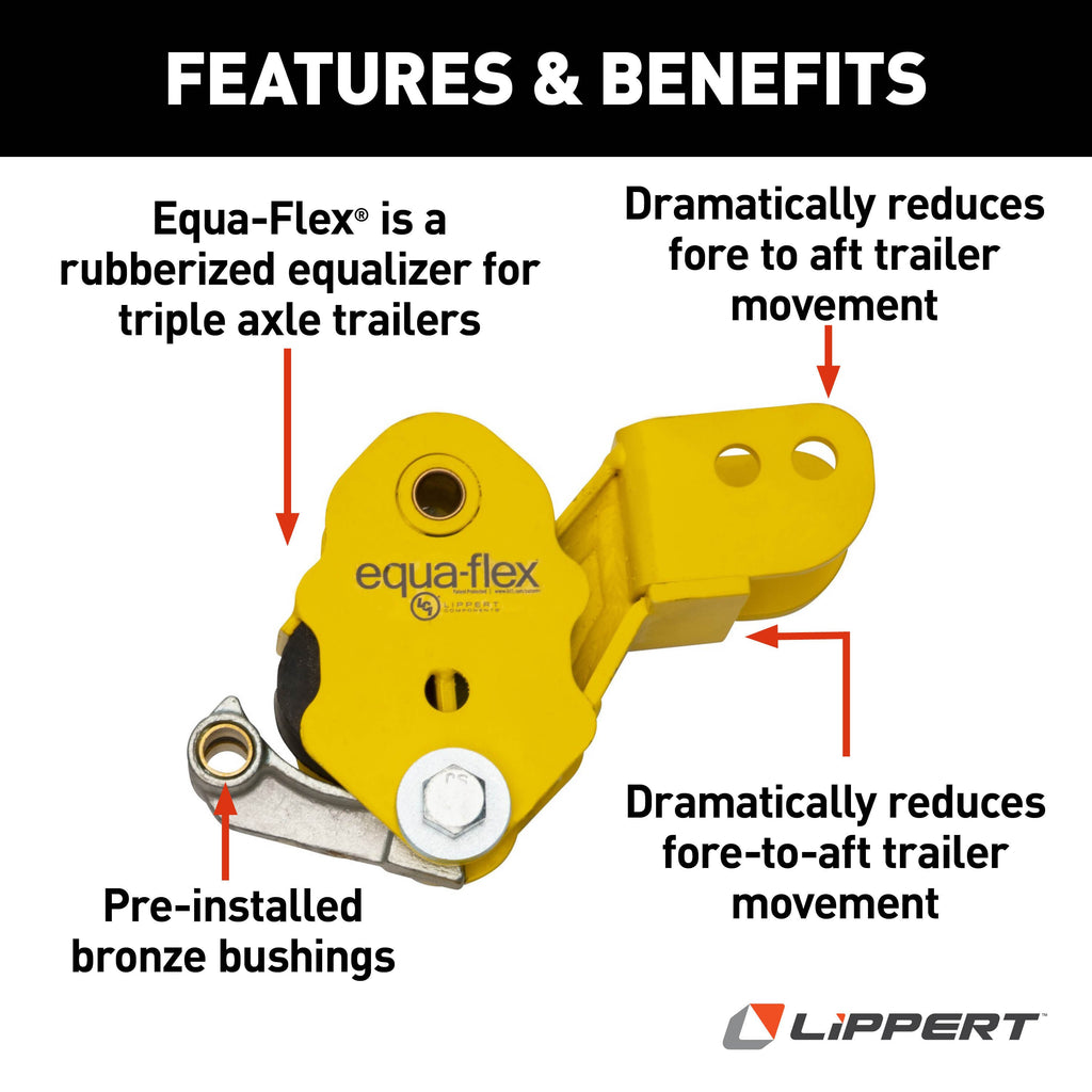 CURT 281314 Equa-Flex® Rubberized Equalizer Triple Axle Kit, 3,000 to 6,000 lbs.