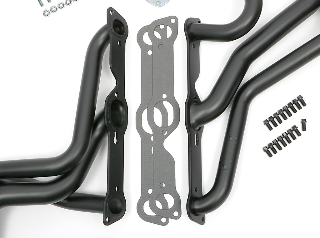 Hedman Hedders 28143 Black Long 3-Tube Headers for 1967-81 Pontiac Firebird with Pontiac V8 for Select Pontiac Firebird, Pontiac GTO, Pontiac Grand Am, Pontiac Grand Prix, Pontiac LeMans, Pontiac Tempest