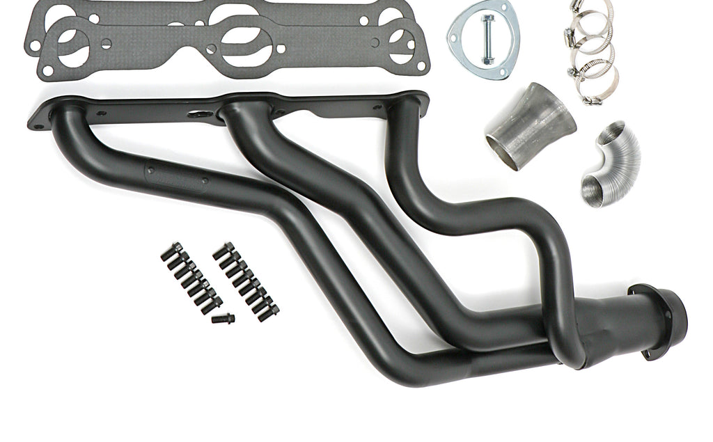 Hedman Hedders 28143 Black Long 3-Tube Headers for 1967-81 Pontiac Firebird with Pontiac V8 for Select Pontiac Firebird, Pontiac GTO, Pontiac Grand Am, Pontiac Grand Prix, Pontiac LeMans, Pontiac Tempest