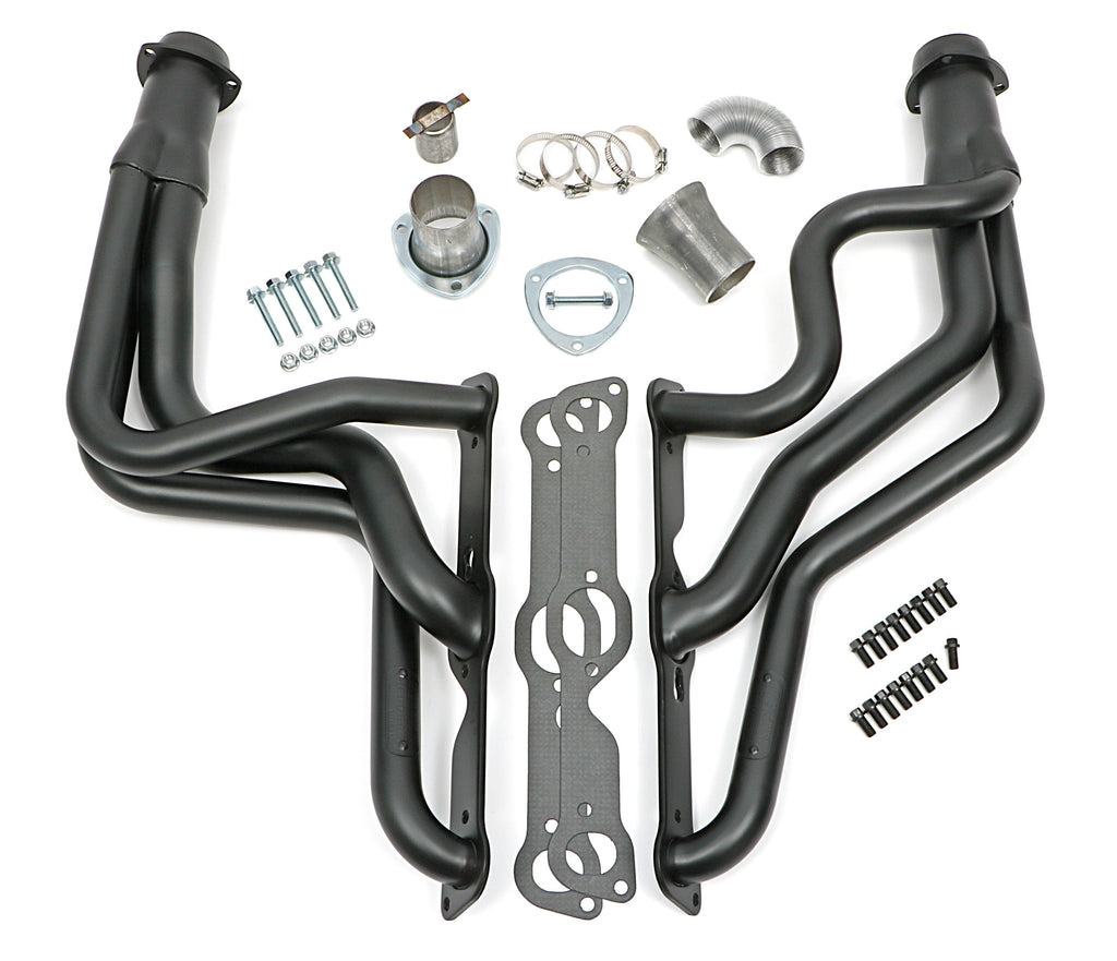 Hedman Hedders 28143 Black Long 3-Tube Headers for 1967-81 Pontiac Firebird with Pontiac V8 for Select Pontiac Firebird, Pontiac GTO, Pontiac Grand Am, Pontiac Grand Prix, Pontiac LeMans, Pontiac Tempest