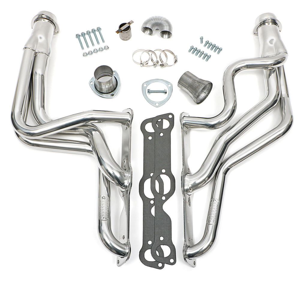 Hedman Hedders 28146 Silver Long 3-Tube Headers for 1967-81 Pontiac Firebird with Pontiac V8 for Select Pontiac Firebird, Pontiac GTO, Pontiac Grand Am, Pontiac Grand Prix, Pontiac LeMans, Pontiac Tempest