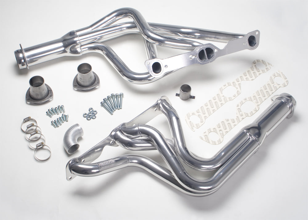 Hedman Hedders 28156 Silver Long 4-Tube Headers for 1970-81 Pontiac Firebird with Pontiac V8 for Select Pontiac Firebird