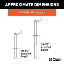 Load image into Gallery viewer, CURT 28250 A-Frame Jack with Top Handle (5,000 lbs, 14" Travel)