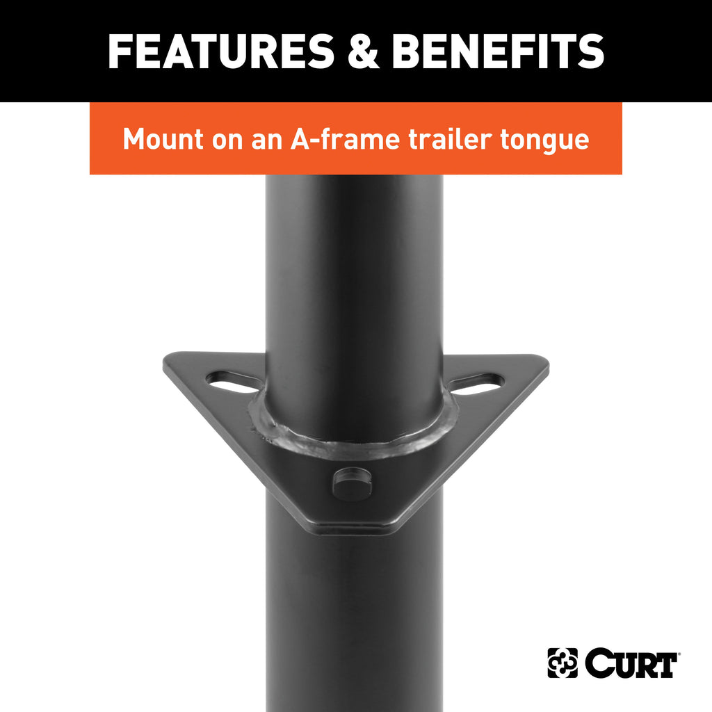 CURT 28250 A-Frame Jack with Top Handle (5,000 lbs, 14" Travel)