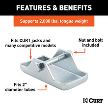 Load image into Gallery viewer, CURT 28271 Bolt-On Jack Foot (Fits 2" Tube, 2,000 lbs, Packaged)
