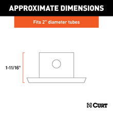 Load image into Gallery viewer, CURT 28272 Pin-On Jack Foot (Fits 2" Tube, 2,000 lbs, 1-11/16" Height)