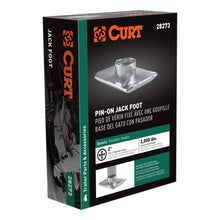 Load image into Gallery viewer, CURT 28273 Pin-On Jack Foot (Fits 2" Tube, 2,000 lbs, 1-11/16" Height, Packaged)