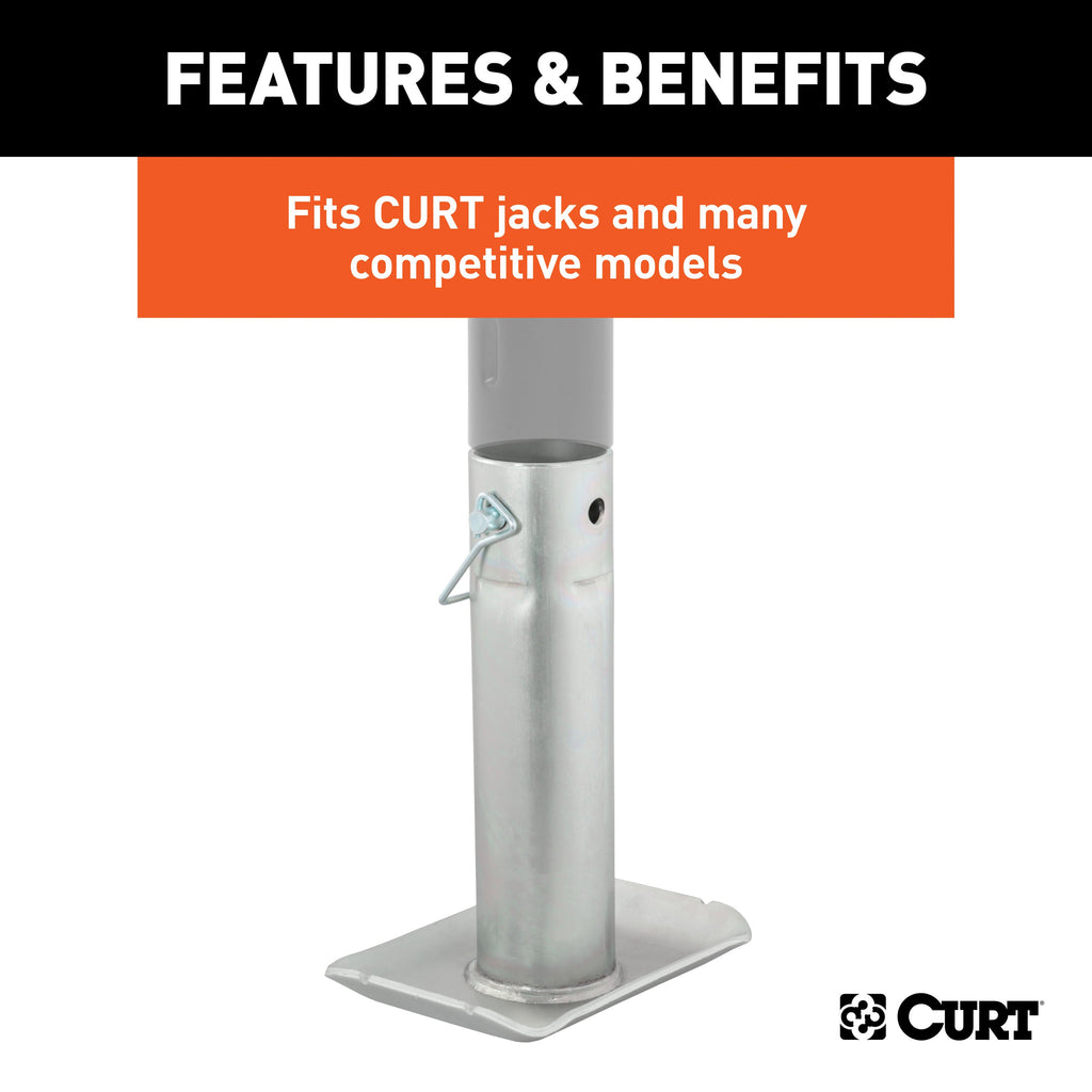 CURT 28274 Pin-On Jack Foot (Fits 2" Tube, 2,000 lbs, 8-1/2" Height)
