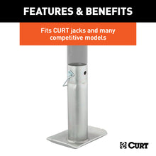 Load image into Gallery viewer, CURT 28274 Pin-On Jack Foot (Fits 2" Tube, 2,000 lbs, 8-1/2" Height)