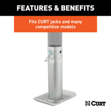 Load image into Gallery viewer, CURT 28275 Pin-On Jack Foot (Fits 2" Tube, 2,000 lbs, 8-1/2" Height, Packaged)