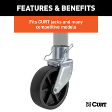 Load image into Gallery viewer, CURT 28277 6" Jack Caster (Fits 2" Tube, 1,200 lbs, Packaged)