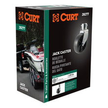 Load image into Gallery viewer, CURT 28277 6" Jack Caster (Fits 2" Tube, 1,200 lbs, Packaged)