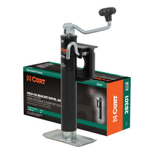 Load image into Gallery viewer, CURT 28301 Bracket-Mount Swivel Jack with Top Handle (2,000 lbs, 10" Travel, Packaged)
