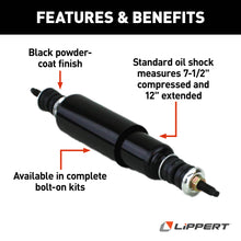 Load image into Gallery viewer, CURT 283271 Standard Replacement Shock, Black