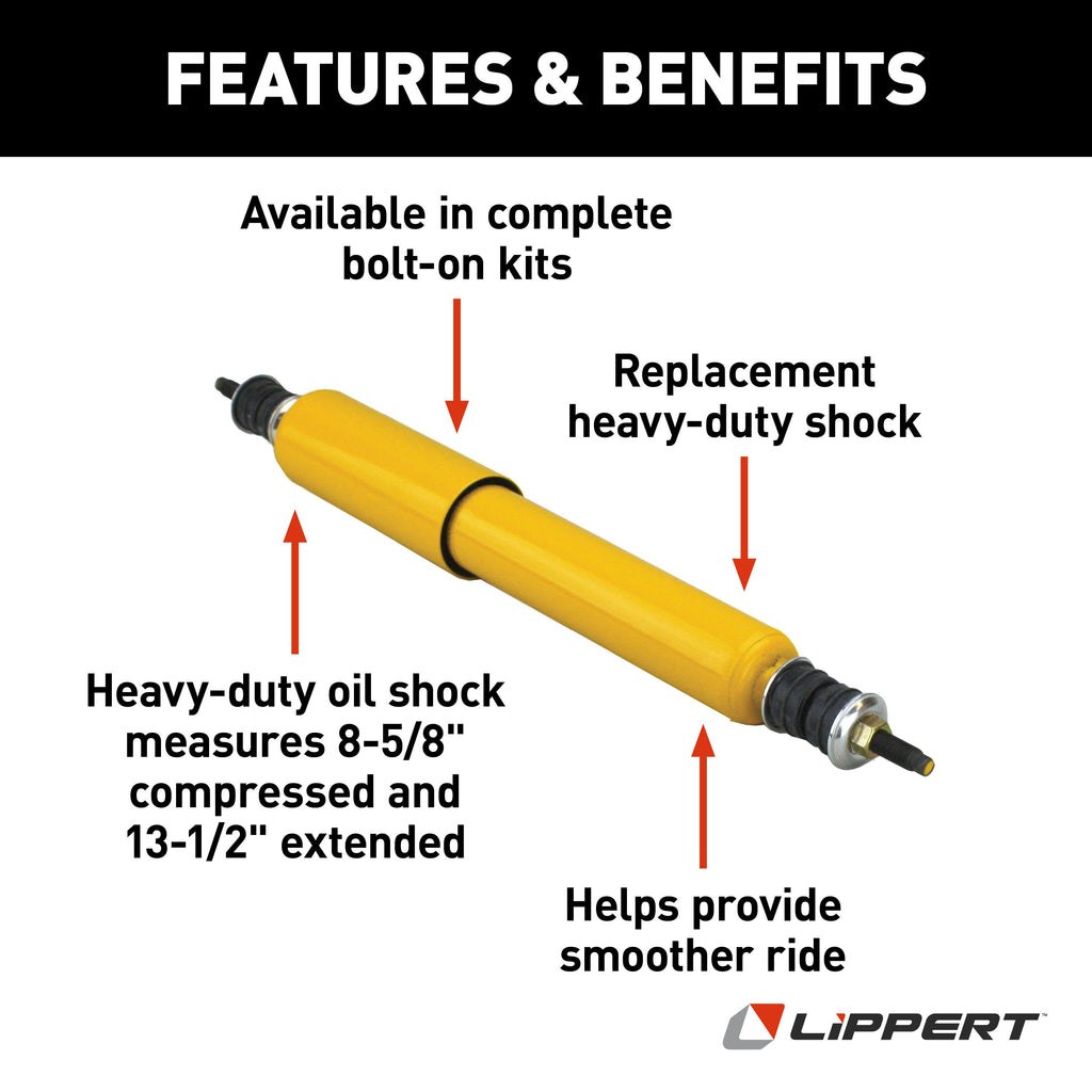 CURT 283280 Heavy-Duty Replacement Shock, Yellow