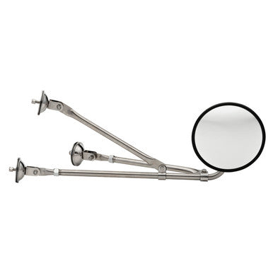 Grote 28443 Conventional Fender-Mount Mirrors, Stainless Steel Assembly w/ Mirror