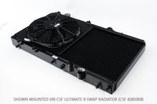 Load image into Gallery viewer, CSF Cooling - Racing &amp; High Performance Division 2858FB 92-00 Civic All-Aluminum Fan Shroud w/ 12-inch SPAL Fan - Black