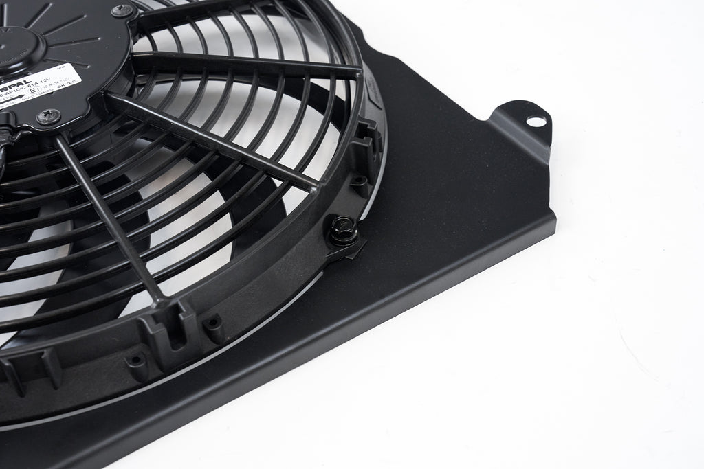 CSF Cooling - Racing & High Performance Division 2858FB 92-00 Civic All-Aluminum Fan Shroud w/ 12-inch SPAL Fan - Black